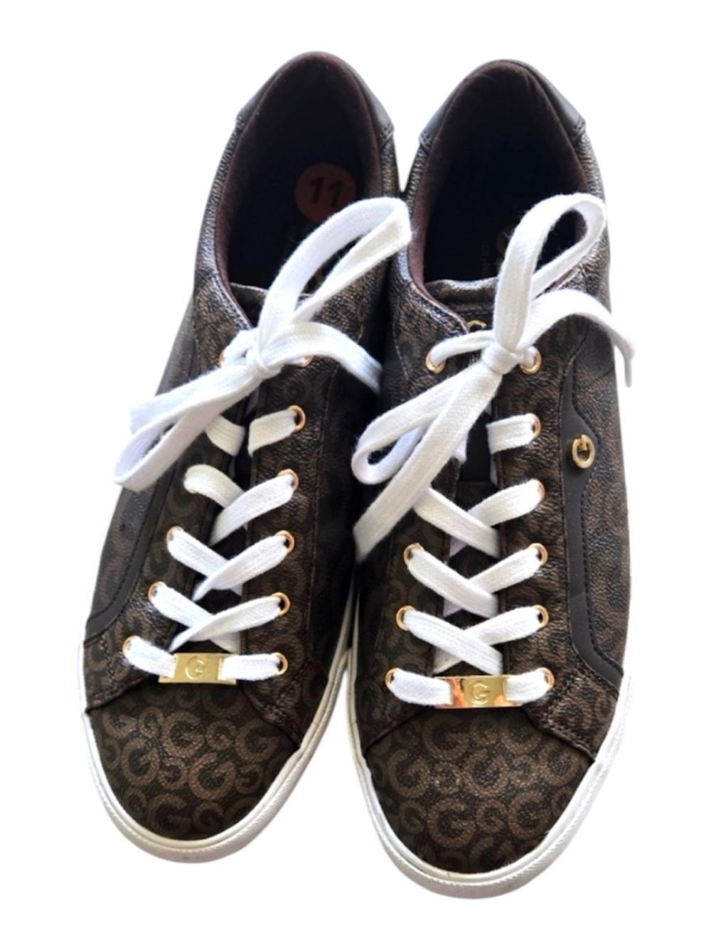 Brown guess monogram sneakers Size 7